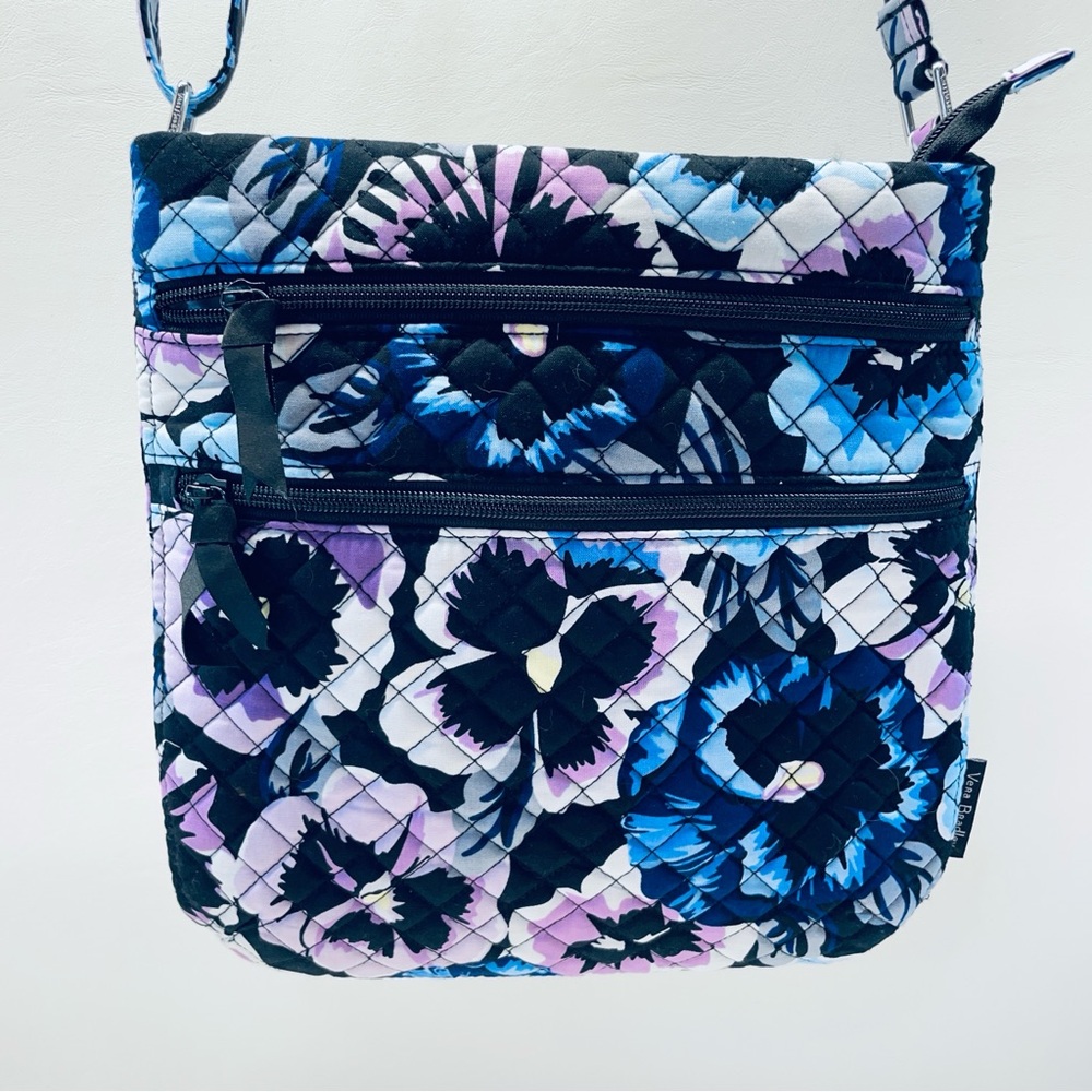 Vera Bradley Blue and Purple Floral Crossbody Bag